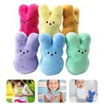 6pcs Easter Bunny Stuffed Toy Carrot Peep Bunny Comfort Doll Rabbit Plush Toys