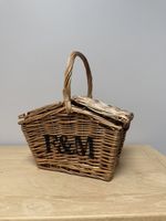 Fortnum And Mason F&M Huntsman Picnic Hamper Wicker Basket With Handle