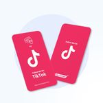 TikTok Display Card With NFC & QR Code Tap to Follow Custom Social Card