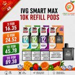 IVG Smart Max Refill Pod 10,000 Puffs Ivg 10k Prefilled Replacement Pods Only