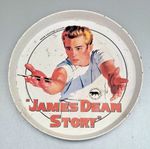 Vintage James Dean Story Metal Tin Tray Rene Chateau Vidéo Made in France