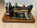 Frister & Rossmann Hand Crank Mechanical Portable Sewing Machine w/ Wooden Case