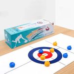 Desktop Curling Ball Game Foldable Mini Curling Table Parent Children Game Gift