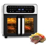 Large Capacity 23L Air Fryer Oven 2 in 1 Dual-Door Cooking Zone & Touch Control