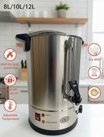 Stainless Steel Tea Urn 8L/10L/12L Commercial Electric Hot Water Boiler