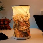 Highland Cow Gift Lamp Foldable Nemesis Now USB Night Light Collectable Unique