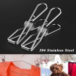 Clothes Pegs Laundry Clips Hanging Pins Metal Clamps Clip 304 Stainless Steel