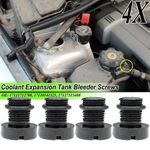 Bleed Screws Screw 4Pcs Car Parts Overflow Coolant Expansion Radiator Screw