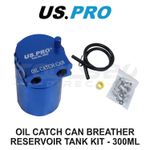 US PRO Tools 300ml Universal Oil Catch Can Breather Reservoir Tank Kit Blue 5262