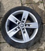  GENUINE SEAT LEON FR MK3 5F 17" INCH 7J 5 SPOKE ALLOY WHEEL 5F0601025T R402