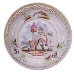 Enamel Pigeon Bowl Hand Painted Italian Grand Tour 19th Century