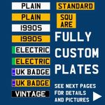 Any Scale 1/18 1/24 1/10 1/12 Registration Number Plates Any Size and Design