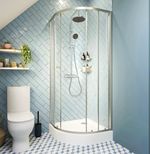 Quadrant Corner Sliding Shower Enclosure 6mm Clear Tempered Glass 80x80x185cm