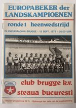Club Brugge v Steaua Bucuresti European Cup 15th September 1976