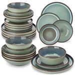 vancasso 4/12/16/18/24-Piece Stoneware Dinnerware Set for 4/6 Green Blue Purple