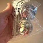 Dual Flush Round Toilet Cistern Flush Push Button Set Silver with Bolts