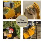 LIFEAMOR Gloves For Men Women Leather Thorn Proofing Heavy Duty Gardening Large
