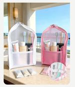 Standing Toiletry Bag, Portable Lightweight Travel Toiletry Bag, EVA Mesh
