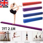 7FT Gymnastics Folding Balance Beam Kids Adult Home Gym Training Bar 2.1M NEW