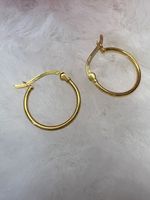 Solid 18ct gold dainty hoop earrings