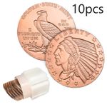 10 x 1oz Golden State Mint Copper Rounds Incuse Indian Coins 999 Fine Bullion