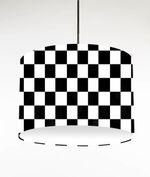 CHECKERED racing skating CEILING DRUM LIGHT SHADE / TABLE LAMPSHADE 3 SIZES