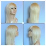 HIGH HEAT RESISTANT LONG SMOOTH HAIR PALE BLONDE LADY WOMENS DAILY FULL WIG UK