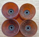 gecko 4 Brown Skateboard Wheels with Bearings Size 3 70s skateboarding