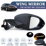 For VW Golf MK7 2012-2020 Right Driver Door Wing Mirror Electric Power Folding