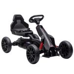 HOMCOM Children Pedal Go Kart w/ Adjustable Seat, Handbrake - Black