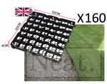 160 Grids( 40m2) Gravel/Grass Grid Paver Base Deck Path Turf Lawn Shed Garden