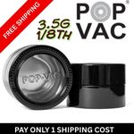 Pop-Vac Jar 3.5 Window Glass Black Vacuum Sealed Glass Jar-5pcs - Pay 1 Shipping