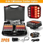 Wireless LED Trailer Lights 30m Remote Control, Magnetic Tail Lights 12V UK 2PCS