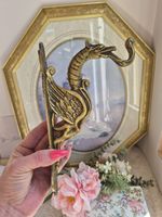 Antique Solid Brass Phoenix Griffin Wall Hook Coat Hat Hanger Gothic Victorian 