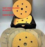 SANDING DISKS 150MM(6") PROFFESIONAL QUALITY- 40G-800G/ PACKS 10/25/50/100BOX