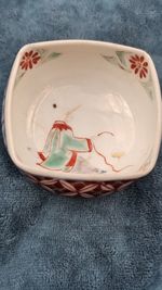 Antique Japanese Kutani Miniature Bowl / cup Meiji Taisho Hand Painted Signed 