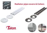 Talon Snappit 15mm Radiator pipe covers & collars 2 pk chrome or white