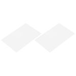 2Pcs Stained Glass Sheet Mosaic Tile 7.9 Inch x 5.9 Inch White