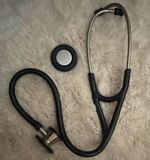Acoustic Stethoscope Black Tubing with Spare Diaphragm Ring - 1 Unit