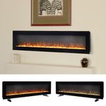 40/50/60inch LED Fireplace Media Wall Fire Wall Mounted Standing Electric Heater