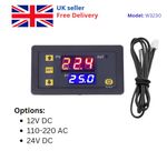 12V 24V 110-220V Digital Thermostat Temperature Controller Meter Regulator W3230