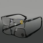 Men Metal Square Anti-blue Light Reading Glasses 89SA +1.0 1.5 2.0 2.5 3 3.5 4.0