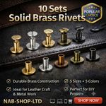 10x Chicago Screws Leather Rivets Flat Head Belt Studs Metal Bind Post Repair UK