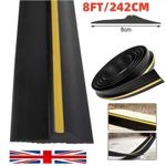 8ft Universal Seal Garage Door Floor Threshold Black Rubber Safety Strip 8cm UK