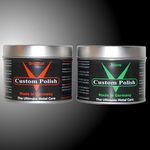 Custom Polish 2 x 400 g Metal Polish Metal Cleaner Metal Care Aluminium Chrome Polish 