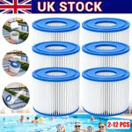 2-12PCS Bestway Lazy Lay-Z-Spa Filters VI Cartridge, Hot Tub Spa Swimming Pool