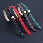  Quality One Piece Leather Single Pass Wristband Women Watch Band Strap 8mm 10mm