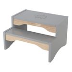 Jabadabado. Childrens Step Stool In Grey. 32 x 27 x 20 cm