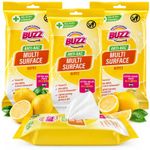 220-1760 Antibacterial Wipes Wet Multi Purpose Household Cleaning Surface Lemon
