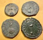 4 Phoenix Bird Issues Of Constantius II & Constans!  Various Mints!